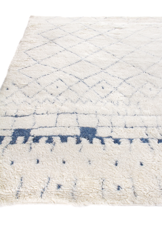 Moroccan 2563 White Blue