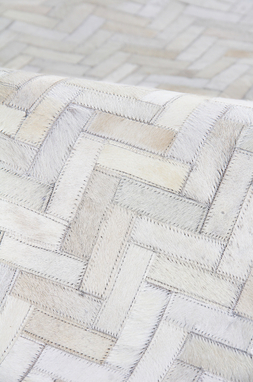 Mosaic Leather Hide Herringbone