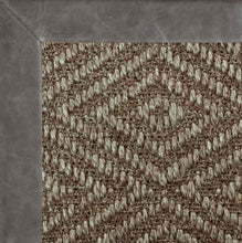 Diamond Sisal II w/ Distressed Leather Border