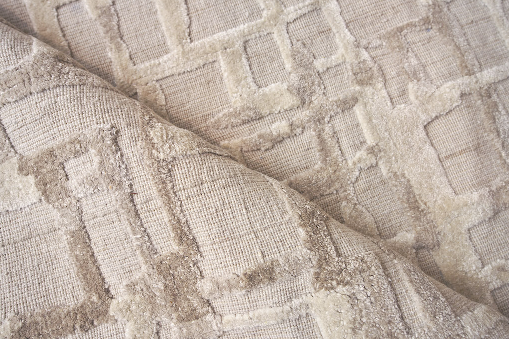 Vista Wool Bamboo Silk Transtional Geometric Pattern Rug – Hemphill's ...