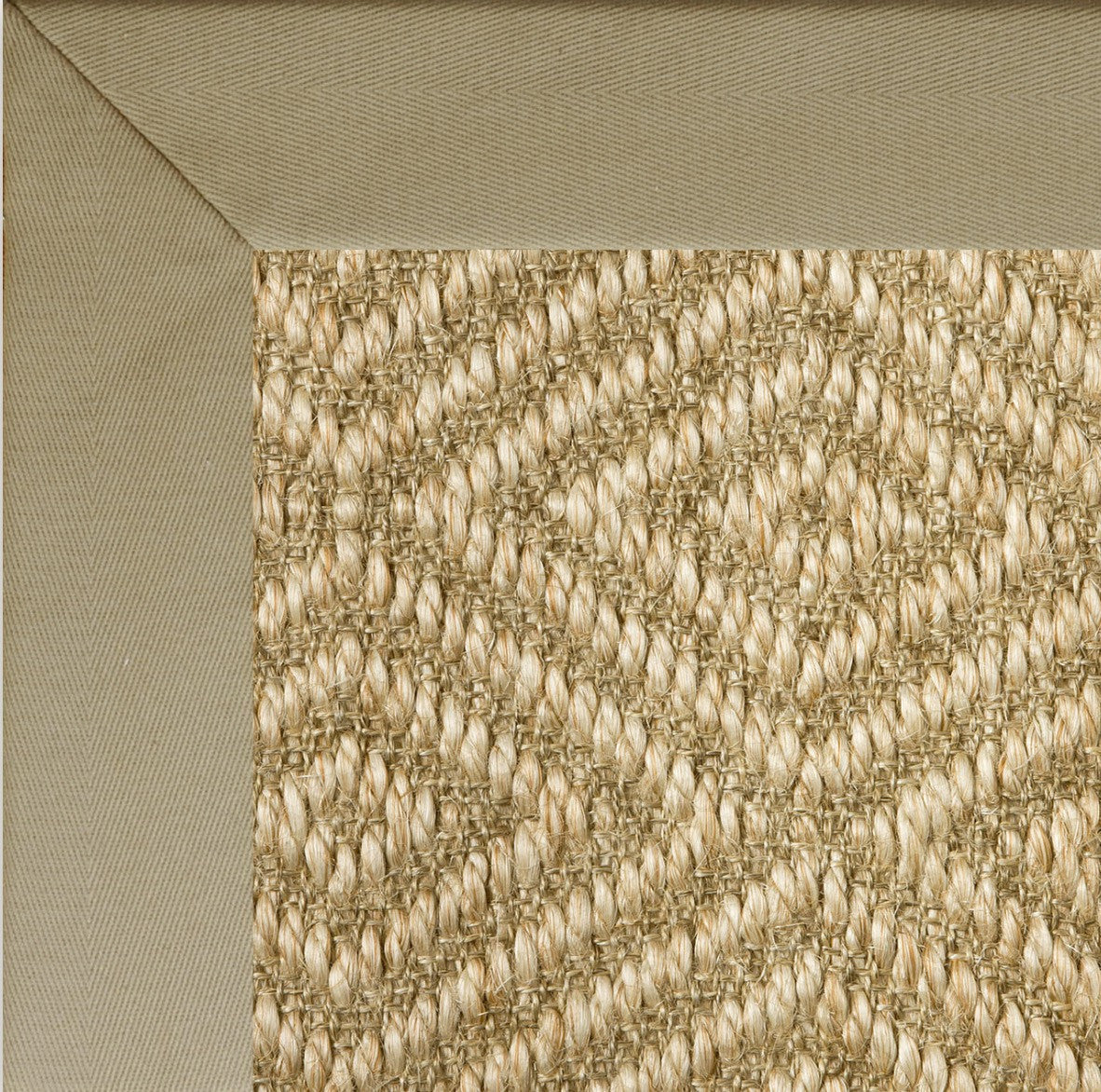 Natural sisal diamond pattern rug bound