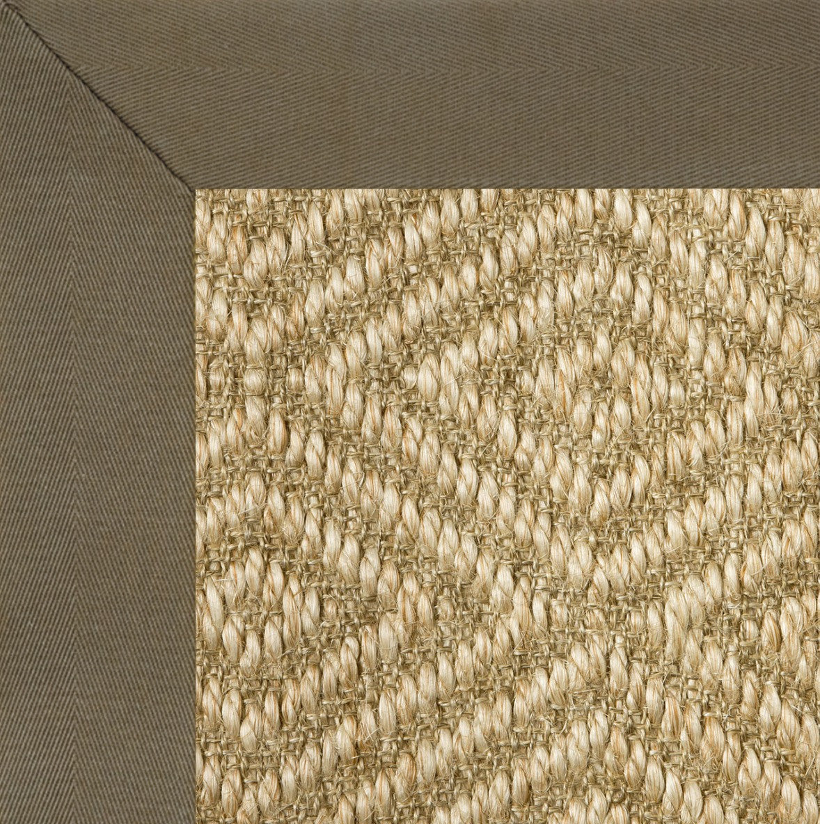 Olive binding sisal diamond Natura stark rug